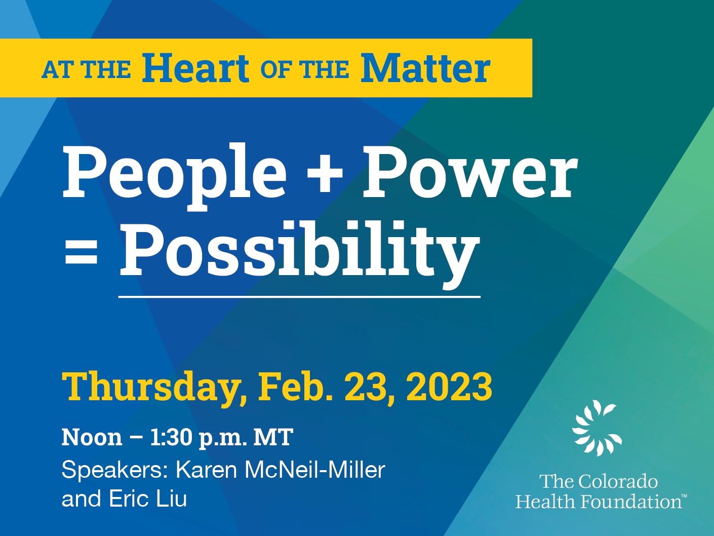 At the Heart of the Matter: People + Power = Possibility 