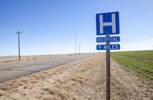 rural hospital sign 
