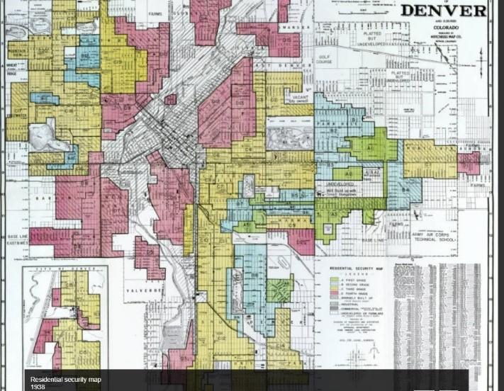 Home Owners Loan Corporation-FHA Residential Security Map of Denver-1938