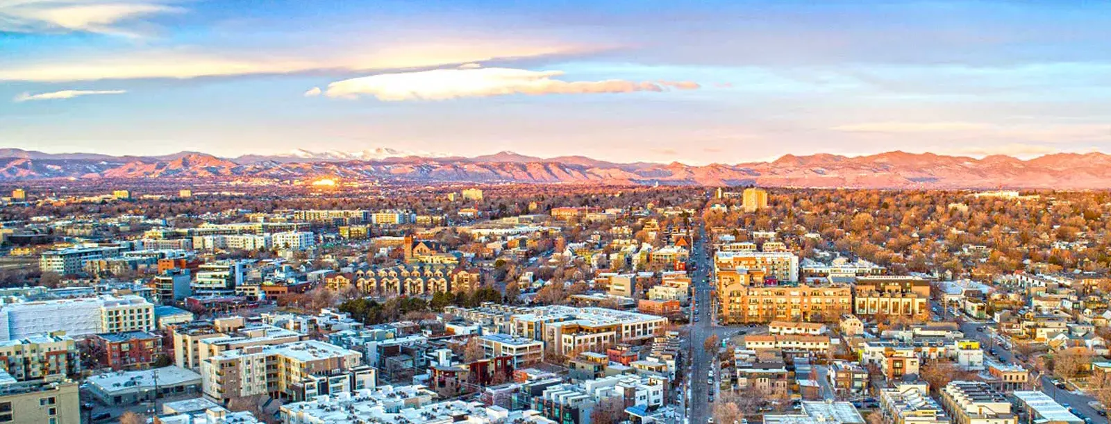 Aerial view of Aurora, CO